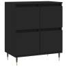 Stylish Black Sideboard 60x35x70 cm - Engineered Wood