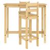 3 Piece Solid Wood Pine Bar Set for Stylish Gatherings