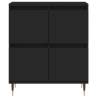 Stylish Black Sideboard 60x35x70 cm - Engineered Wood