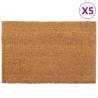 Door Mats 5 pcs Natural 40x60 cm Tufted Coir Colour natural Size 40 x 60 cm Quantity in Package 5 