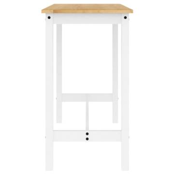 3 Piece Bar Set - White Solid Wood Pine | Hipomarket