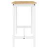 3 Piece Bar Set - White Solid Wood Pine | Hipomarket