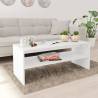 Elegant White Coffee Table - 100x40x40 cm Engineered Wood