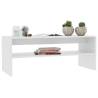 Elegant White Coffee Table - 100x40x40 cm Engineered Wood