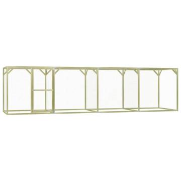 Chicken Cage 6x1.5x1.5m - Durable Wood & Steel | HipoMarket