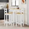 5 Piece Bar Set White Solid Wood Pine Colour white Length 57 cm Model bar table + 4x bar chair Number of 1 