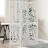 Room Divider 3 Panels White Solid Wood Paulownia Size 40 x 160 cm Number of 3 Number_of_Panels 