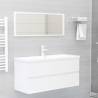 High Gloss White Sink Cabinet - 100x38.5x45 cm | Hipo Market