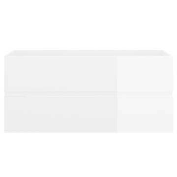 High Gloss White Sink Cabinet - 100x38.5x45 cm | Hipo Market