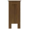 Stylish Bar Table with Shelf - Brown Oak 102x50 cm | HipoMarket