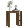 Stylish Bar Table with Shelf - Brown Oak 102x50 cm | HipoMarket