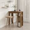 Stylish Bar Table with Shelf - Brown Oak 102x50 cm | HipoMarket