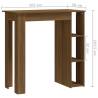 Stylish Bar Table with Shelf - Brown Oak 102x50 cm | HipoMarket