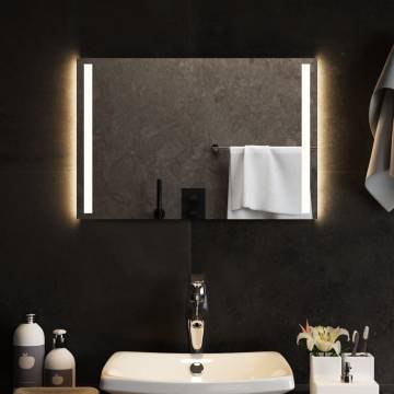 Stylish LED Bathroom Mirror 60x40 cm | Waterproof & Convenient