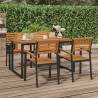 Garden Table with U-shaped Legs 140x80x75 cm Solid Wood Acacia Size 140 x 80 x 75 cm Quantity in Package 1 Shape overhanging top design 