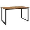 Garden Table with U-shaped Legs - Solid Acacia Wood 140x80cm