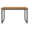 Garden Table with U-shaped Legs - Solid Acacia Wood 140x80cm