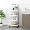 5-Tier Kitchen Trolley White - Organize Your Space | Hipomarket