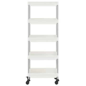 5-Tier Kitchen Trolley White - Organize Your Space | Hipomarket