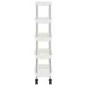 5-Tier Kitchen Trolley White - Organize Your Space | Hipomarket