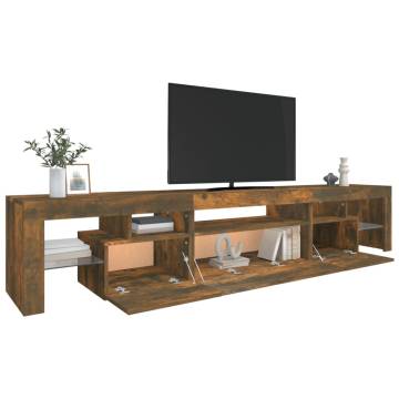 TV Cabinet with LED Lights - Smoked Oak | HipoMarket UK