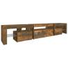 TV Cabinet with LED Lights - Smoked Oak | HipoMarket UK