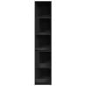 Stylish Black Corner Cabinet - 33x33x164.5 cm | HipoMarket UK