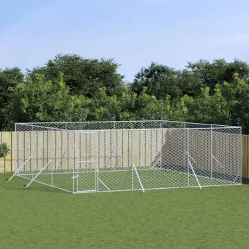 Spacious Outdoor Dog Kennel - Galvanised Steel 6x6x2 m