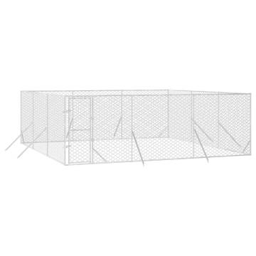 Spacious Outdoor Dog Kennel - Galvanised Steel 6x6x2 m