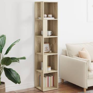 Stylish Corner Cabinet Sonoma Oak - 33x33x164.5 cm