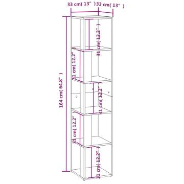 Stylish Corner Cabinet Sonoma Oak - 33x33x164.5 cm