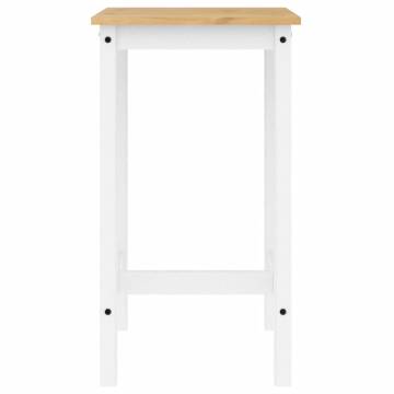 3 Piece Bar Set - White Solid Wood Pine | Hipomarket