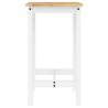 3 Piece Bar Set - White Solid Wood Pine | Hipomarket