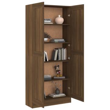 Brown Oak Book Cabinet - Spacious & Stylish Storage Solution