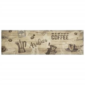 Washable Coffee Brown Kitchen Rug 45x150 cm | Hipo Market