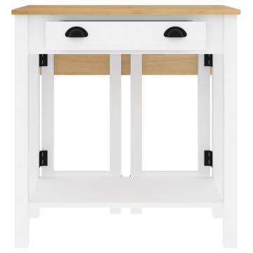 5 Piece Bar Set - White Solid Wood Pine | Hipomarket UK