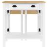 5 Piece Bar Set - White Solid Wood Pine | Hipomarket UK