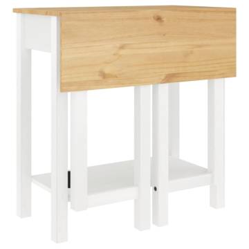 5 Piece Bar Set - White Solid Wood Pine | Hipomarket UK