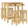 5 Piece Solid Wood Pine Bar Set - Stylish & Practical