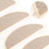 Carpet Stair Treads 15 pcs White and Brown 56x17x3 cm Colour white and brown Size 56 x 17 x 3 cm Quantity in Package 15 