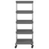 5-Tier Kitchen Trolley Grey - Organize Your Space | Hipo Market