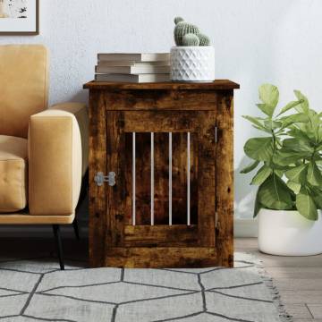 Dog Crate Furniture Smoked Oak - 55x75x65 cm | HipoMarket