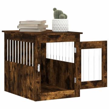 Dog Crate Furniture Smoked Oak - 55x75x65 cm | HipoMarket