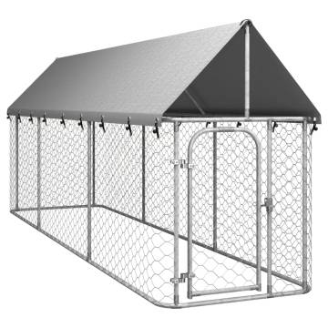 Outdoor Dog Kennel with Roof - Large & Durable | HipoMarket