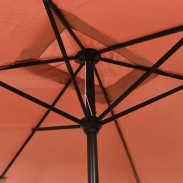 Outdoor Parasol with Metal Pole 300x200 cm - Terracotta Shade