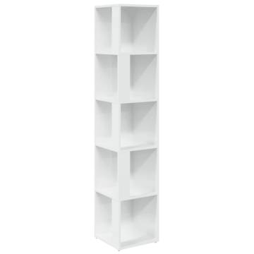 Stylish High Gloss White Corner Cabinet | 33x33 cm