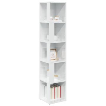 Stylish High Gloss White Corner Cabinet | 33x33 cm