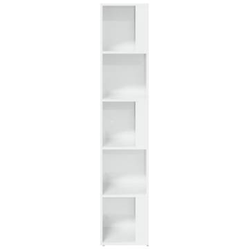 Stylish High Gloss White Corner Cabinet | 33x33 cm