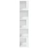 Stylish High Gloss White Corner Cabinet | 33x33 cm