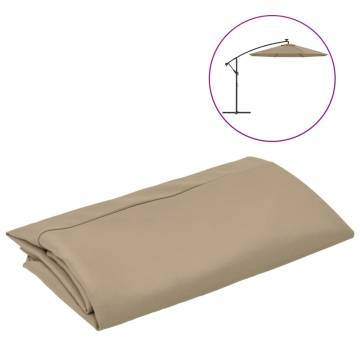 Replacement Fabric for Cantilever Umbrella Taupe 350 cm